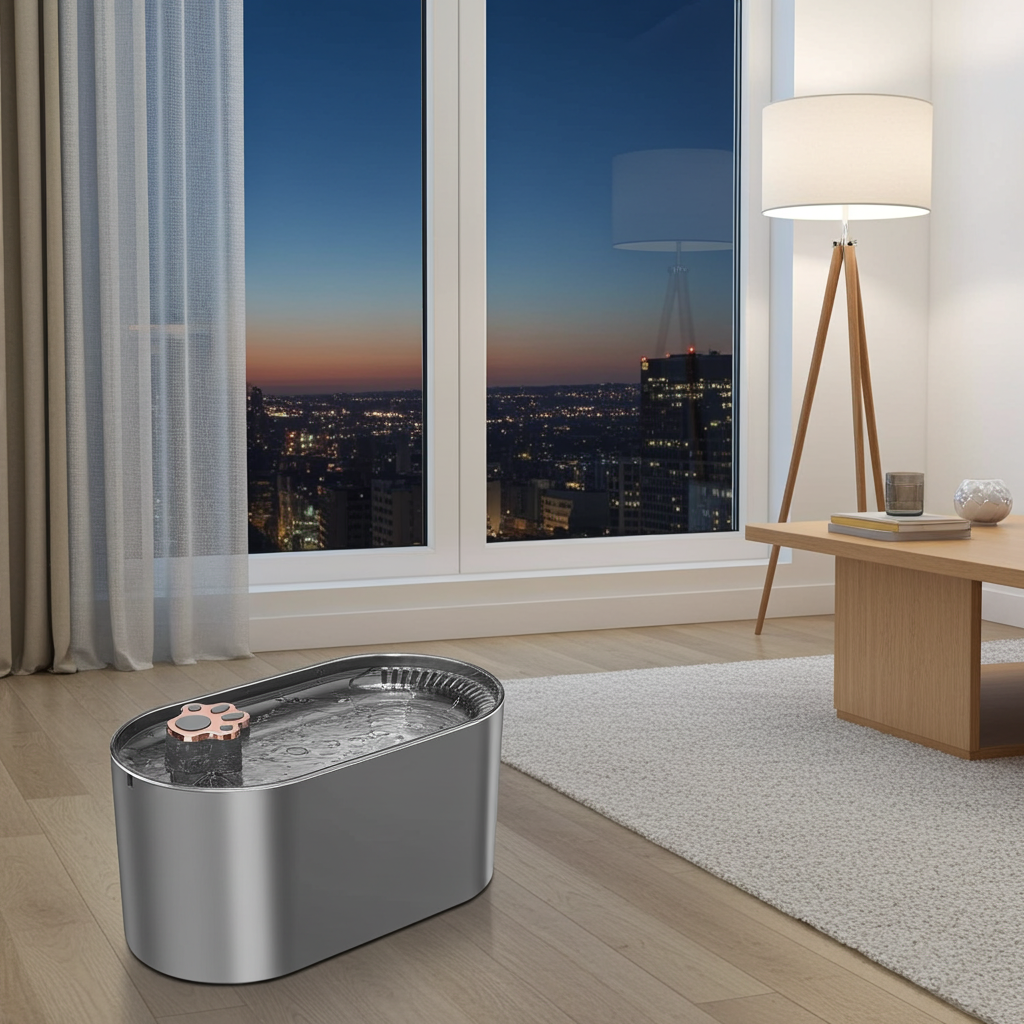 Automatska pojilica – fontana za mačke i pse, 3L, tihi motor, trostruki filter, LED