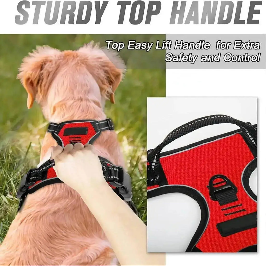 Dog Harness Without a Leash, Front Buckle, Heavy-Duty Reflective, Easy-to-Control Handle for Pet Dogs, Specially Designed for Walks
