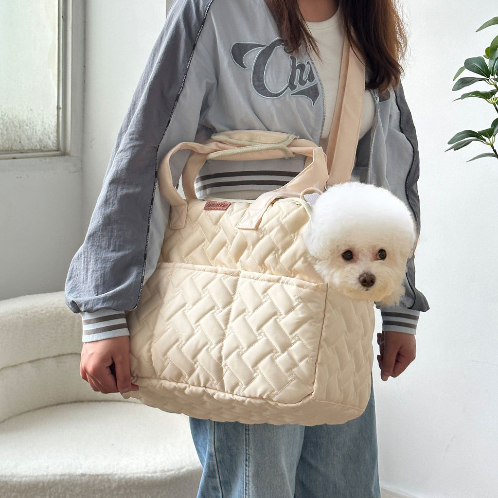 Modern carrier bag for cats and small dogs – lightweight, breathable, canvas