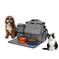 Pet Food and Accessories Backpack – Foldable, Oxford Fabric, Set of 6 Pieces