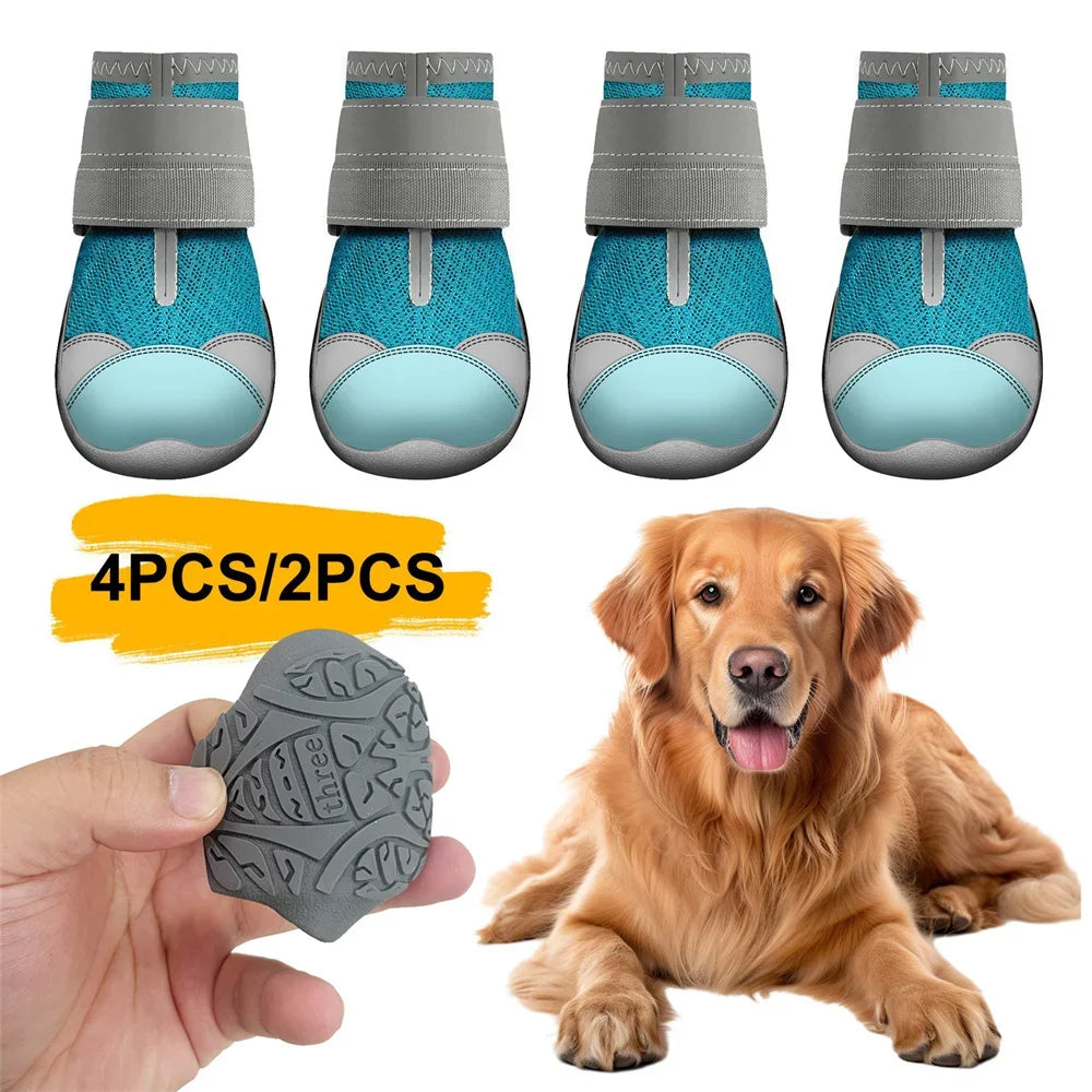 Silicone Dog Boots – breathable, anti-slip, reflective