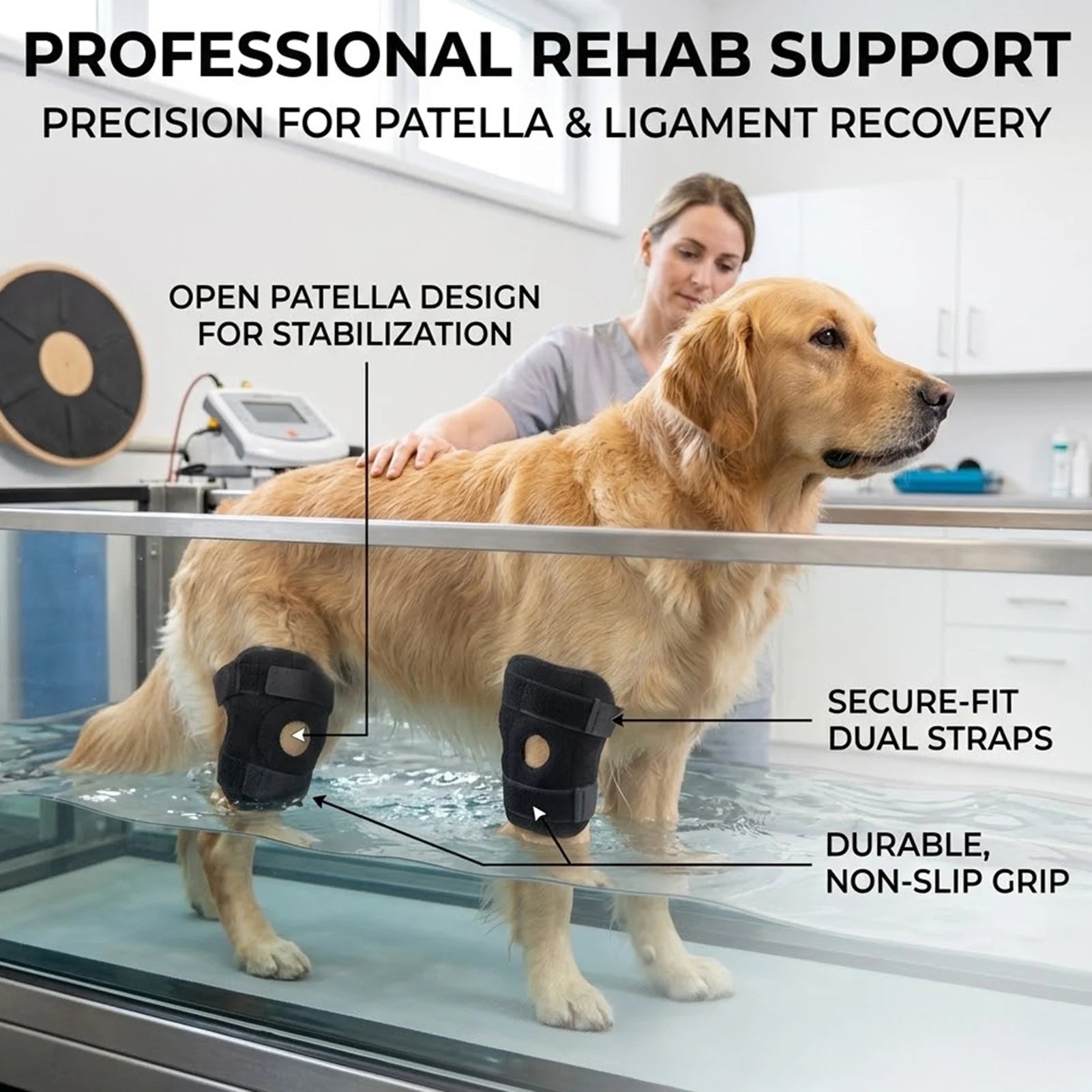 Pet Knee Brace For Dog Protector Support Protects Bandage Pet Knee Pads Dog Injury Recovery for Leg Joint Brace Bandage