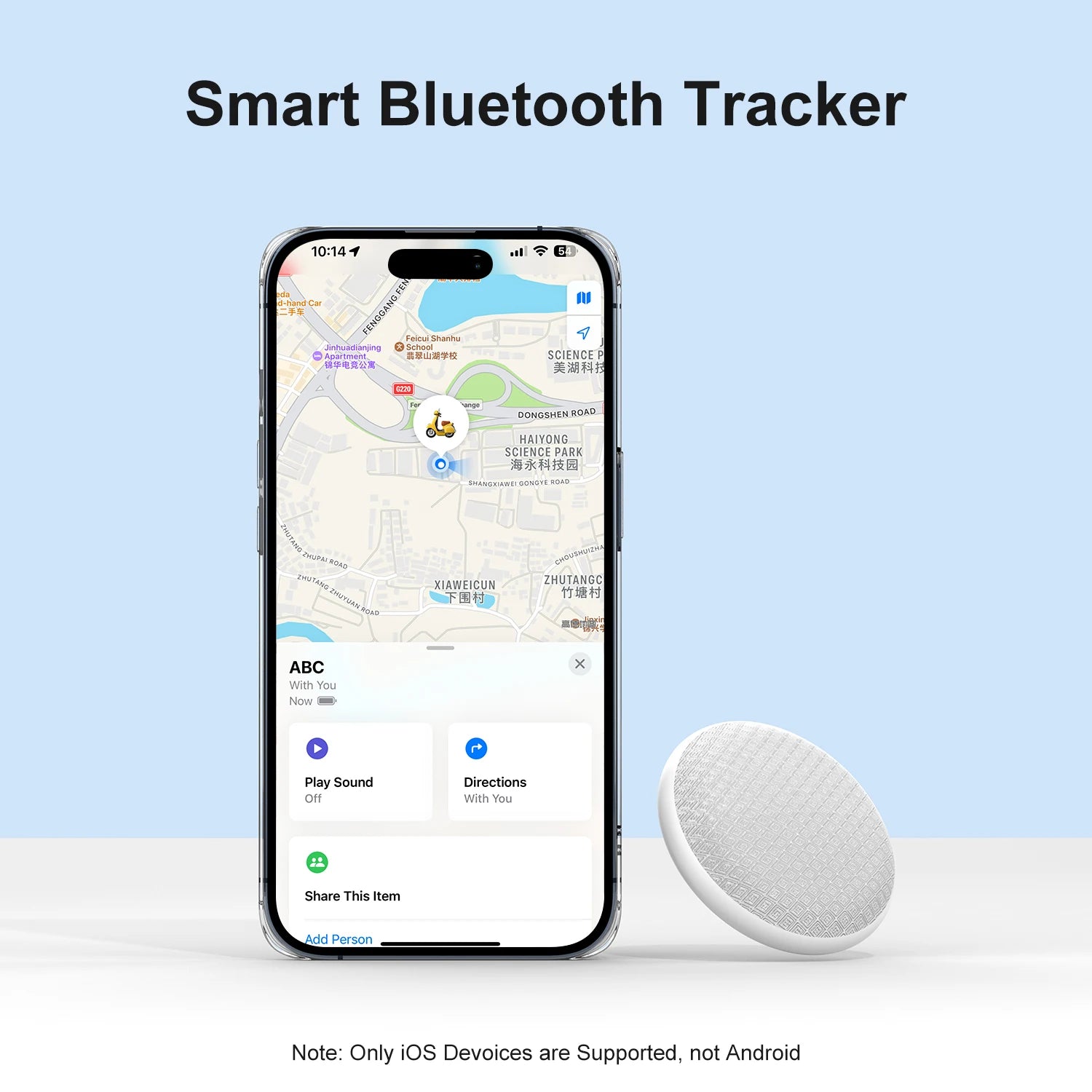 GDGO MFi Certified Pet Tracker AirTag Alternative Anti-Lost Device for Cats Dogs Bikes Compatible with iPhone