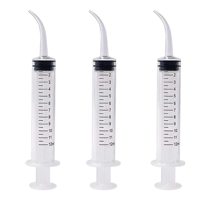 Plastic syringe for feeding small pets – 12ml, transparent, 1 pc or set of 3 pcs