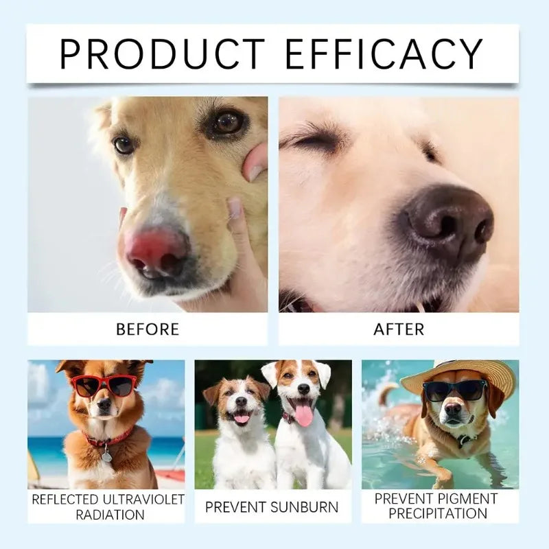 Dog Nose Sun Protector 2 in 1 Sunscreen and Repair Balm for Dogs Protect Soothe Hydrate Pet Care Pet Cracked Foot Repair Nursing
