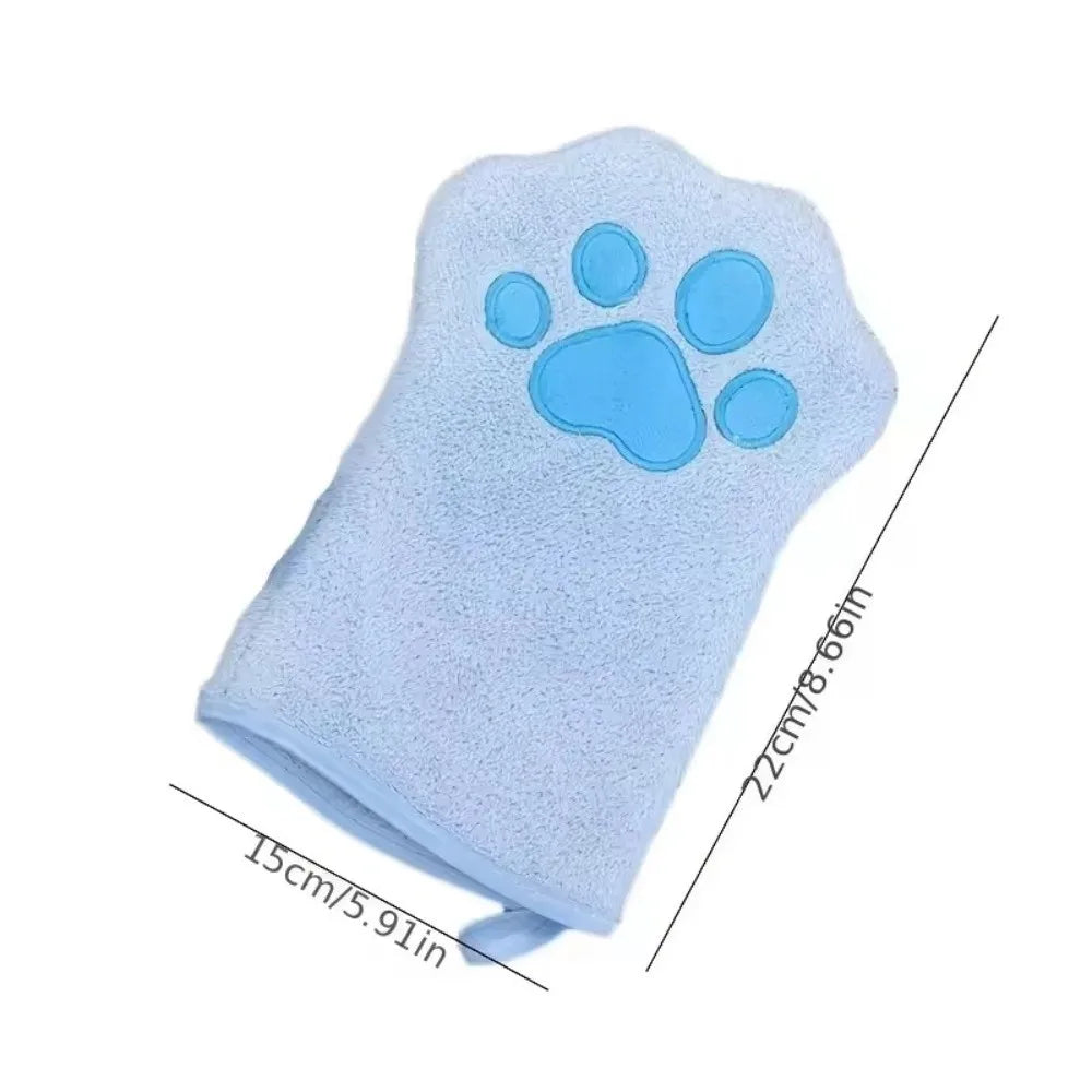 Portable Special Cat Bath Towel, Professional Absorbing Pet Drying Glove, Durable Deshedding Towel Glove for Cats and Dogs