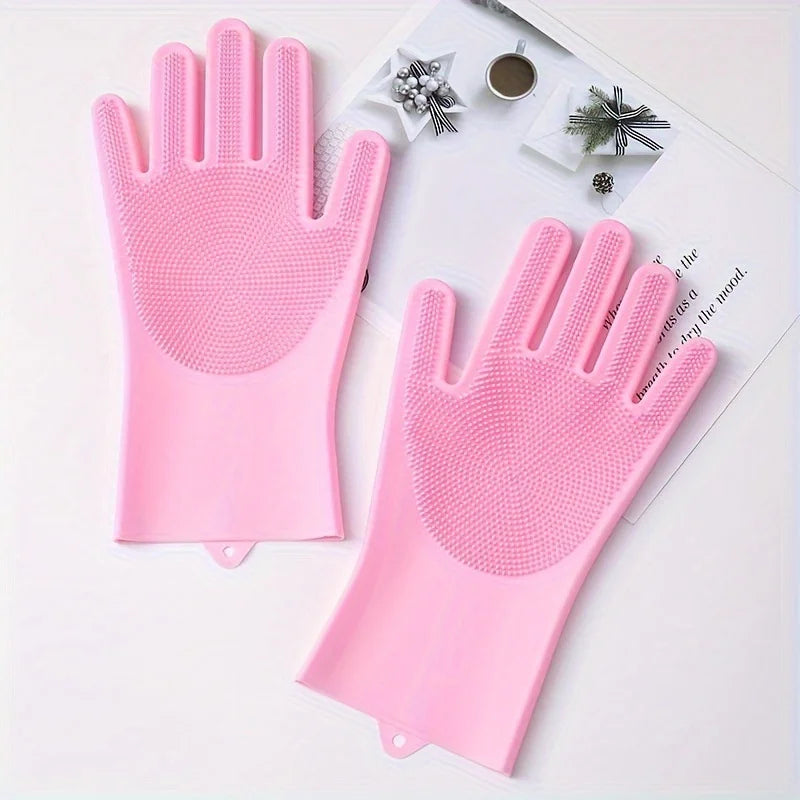 Pet Bath Gloves for Dogs And Cats Thick Anti-Scratch Scratch Protection Dog Bath Scrub Brush Essential Dog Supplies
