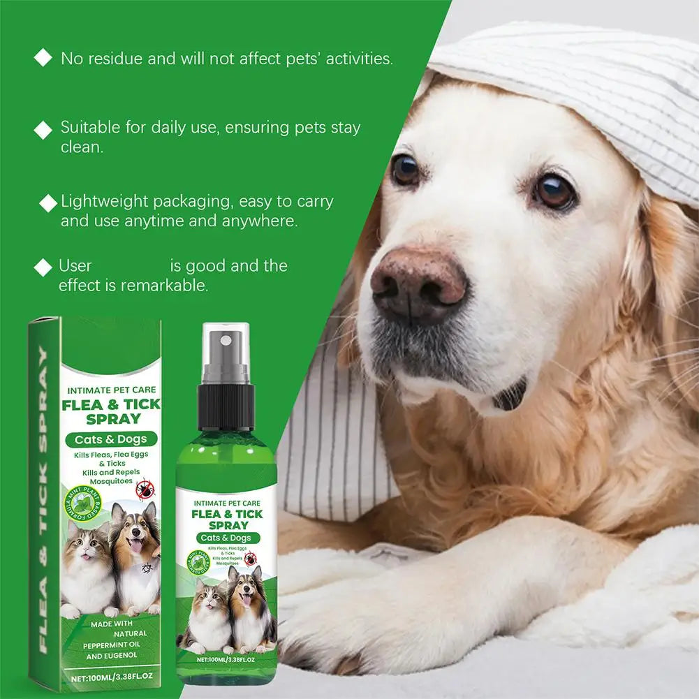Pet Insect Repellent Dog Cat Hair Skin Insect Repellent Spray Daily Gentle Care Agent Repel Fleas Ticks Mites Pet Cleaning Spray