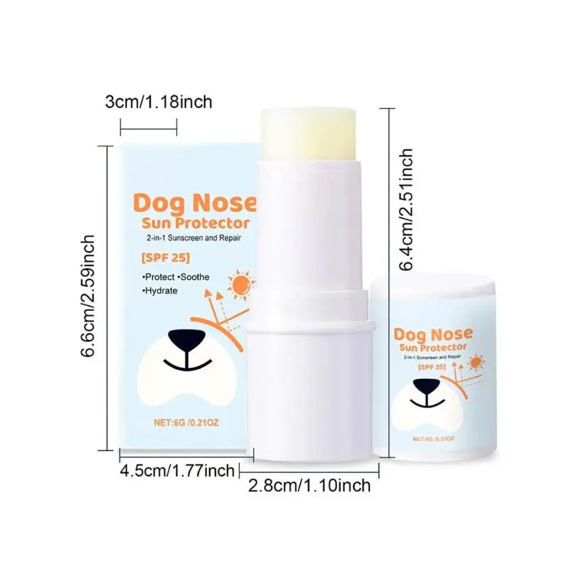Dog Nose Sun Protector 2 in 1 Sunscreen and Repair Balm for Dogs Protect Soothe Hydrate Pet Care Pet Cracked Foot Repair Nursing