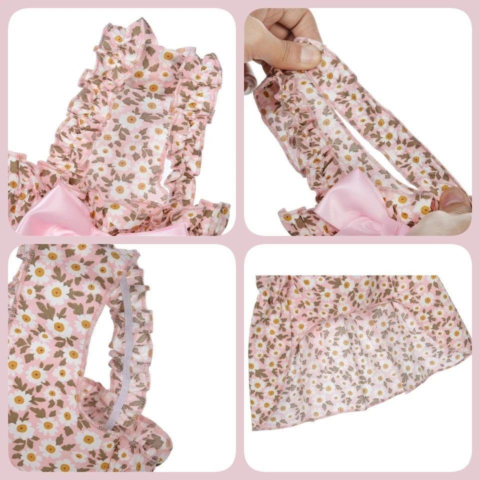 Dress for Cats and Small Dogs – Summer Dress with Pink Floral Print