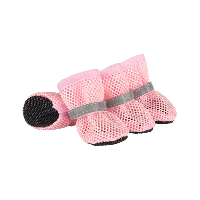 Breathable dog booties – anti-slip, washable, set of 4