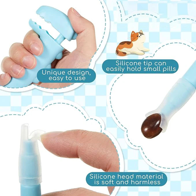 Pet Medication Feeder for Cats and Dogs, Pet Pill Dispenser Silicone Syringe with Soft Tip Medicinal Pusher for Small Animals