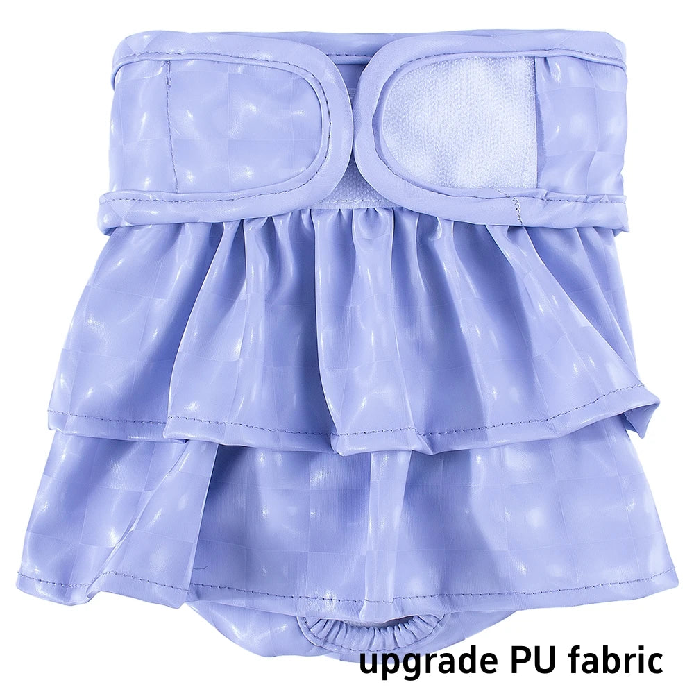 Adjustable Female Dog Diapers Reusable Washable Diapers for Small and Medium Dogs Solid Color Dog Dress Cute Pet Supplies