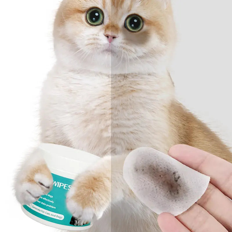 Pet Ear Cleaning Wipes Pet Eye Wipes Cats and Dogs Tearmark Wet Wipes Cats and Dogs Universal No Irritation Cleaning Products