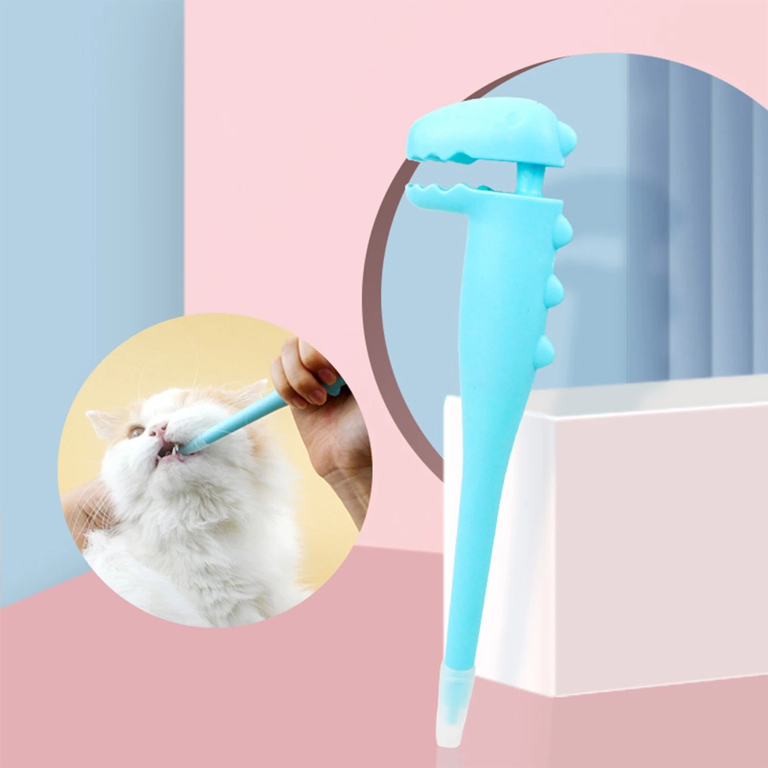 Pet Medication Feeder for Cats and Dogs, Pet Pill Dispenser Silicone Syringe with Soft Tip Medicinal Pusher for Small Animals