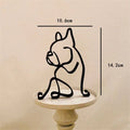 Metal dog sculpture – abstract minimalist figure for the home