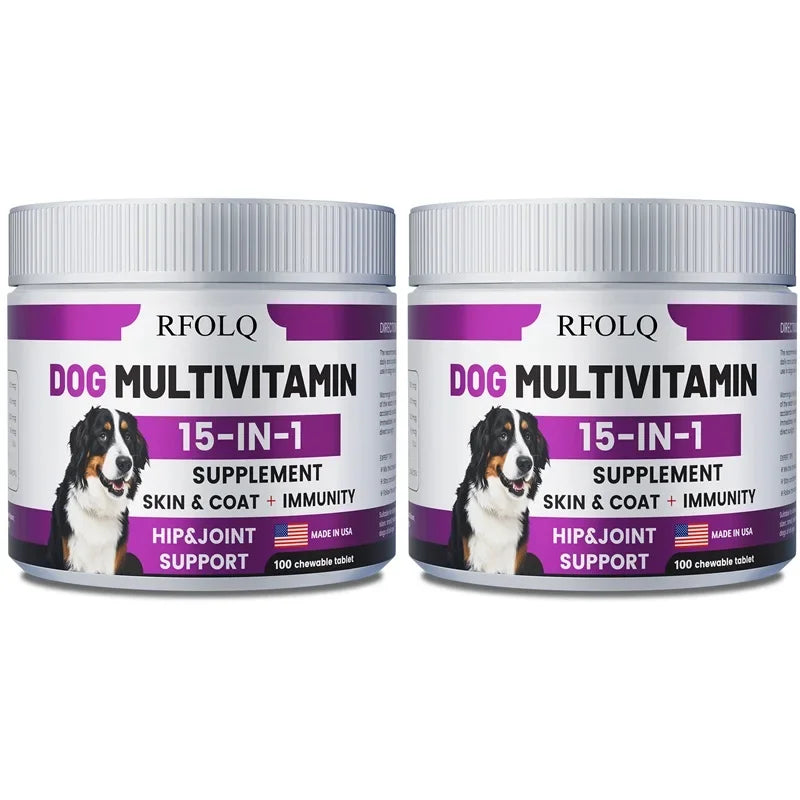 Dog Multivitamin - Promotes Digestive and Joint Health, Reduces Allergies and Hair Loss, Promotes Healthy Skin and Coat