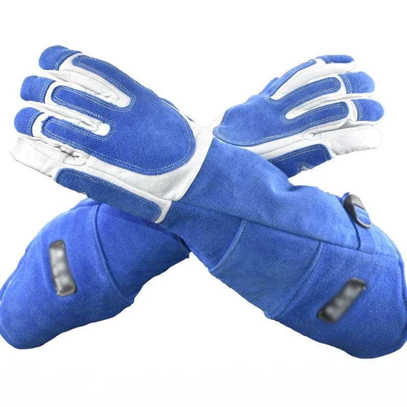 Dog and Cat Animal Anti-Bite Protection Gloves, Cat Scratch and Snake Bite Pet Gloves, Leather Thickened Training Dog Anti-Biting Gloves