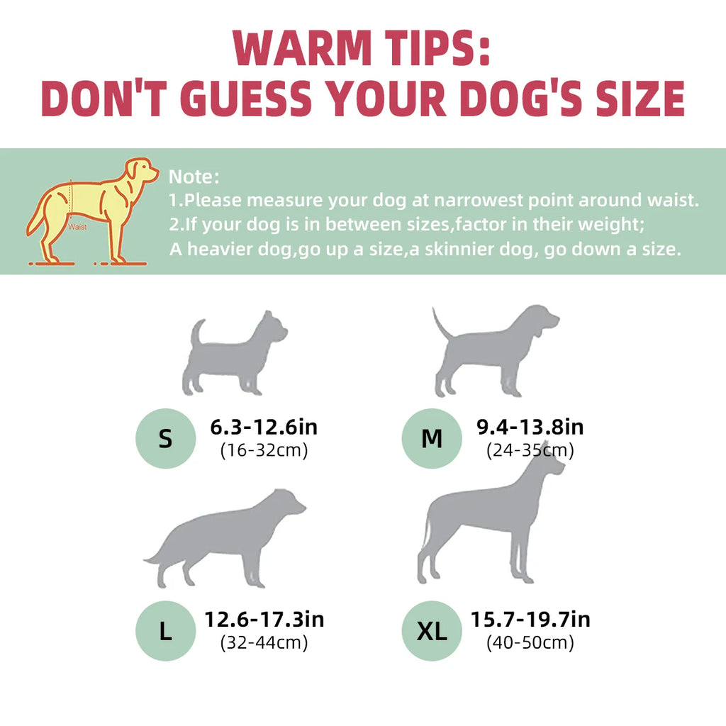 1PC Washable Belly Band for Male Dogs High Absorbing Male Dog Diapers & Extender Reusable Male Puppy Wraps for Medium Dogs