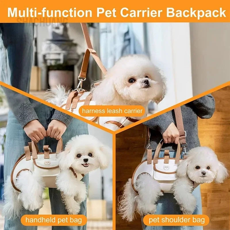 Portable Pet Carrier Bag for Cats and Small Dogs Breathable Lightweight Crossbody Handheld Outdoor Travel Carrier Adjustable Strap