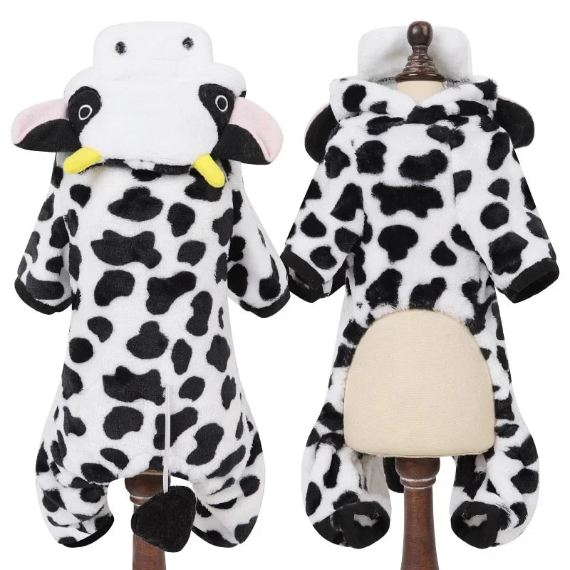 Winter fleece jumpsuit for dogs and cats – animal prints, XS–XXL