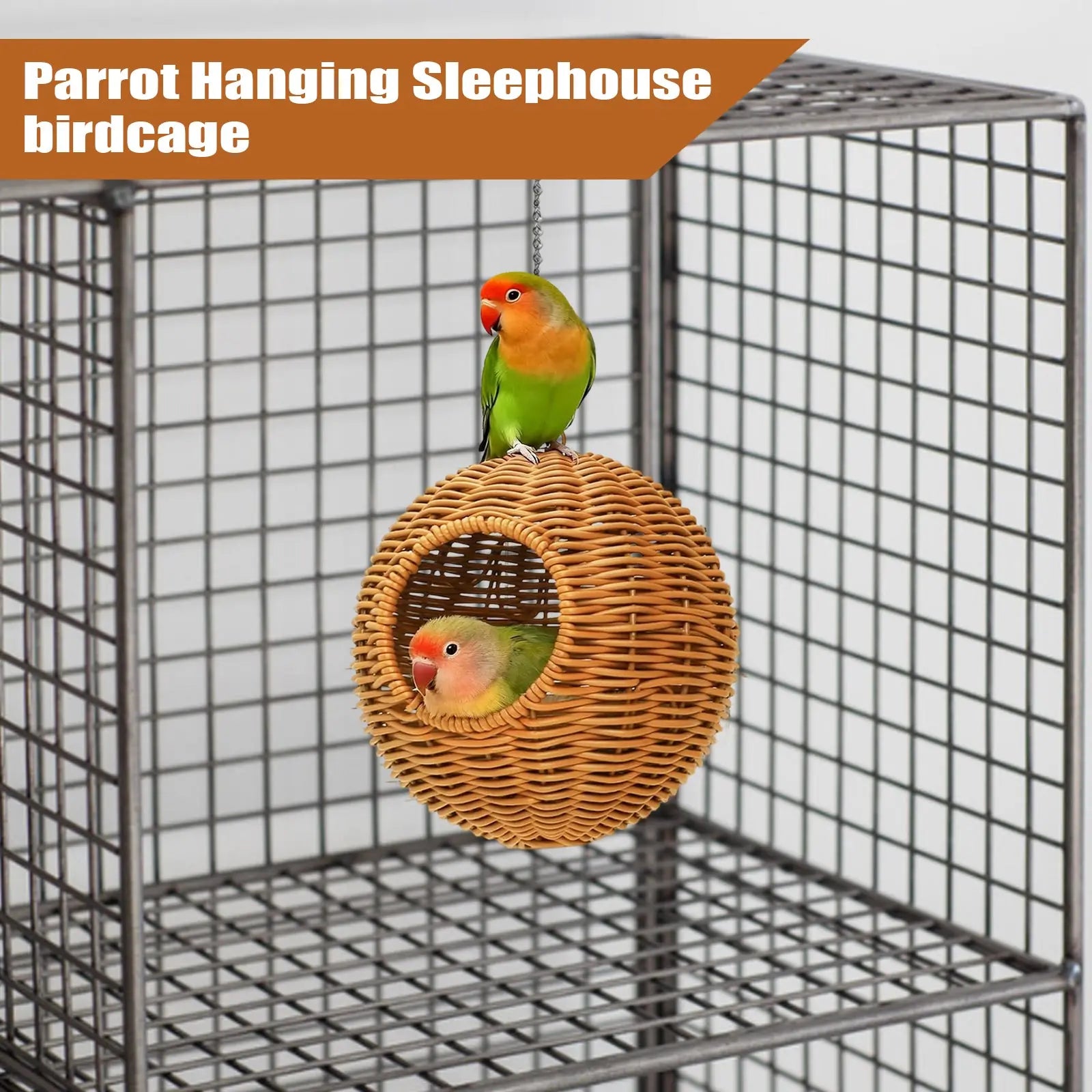 Parrot Rest House – Chew-Resistant, for Cockatiels and Budgies