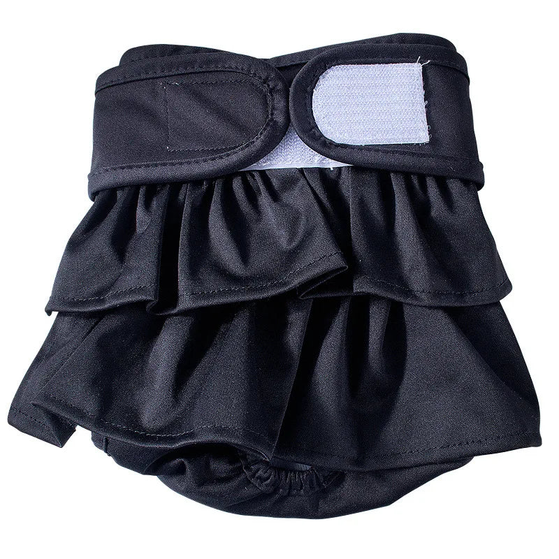 Adjustable Female Dog Diapers Reusable Washable Diapers for Small and Medium Dogs Solid Color Dog Dress Cute Pet Supplies