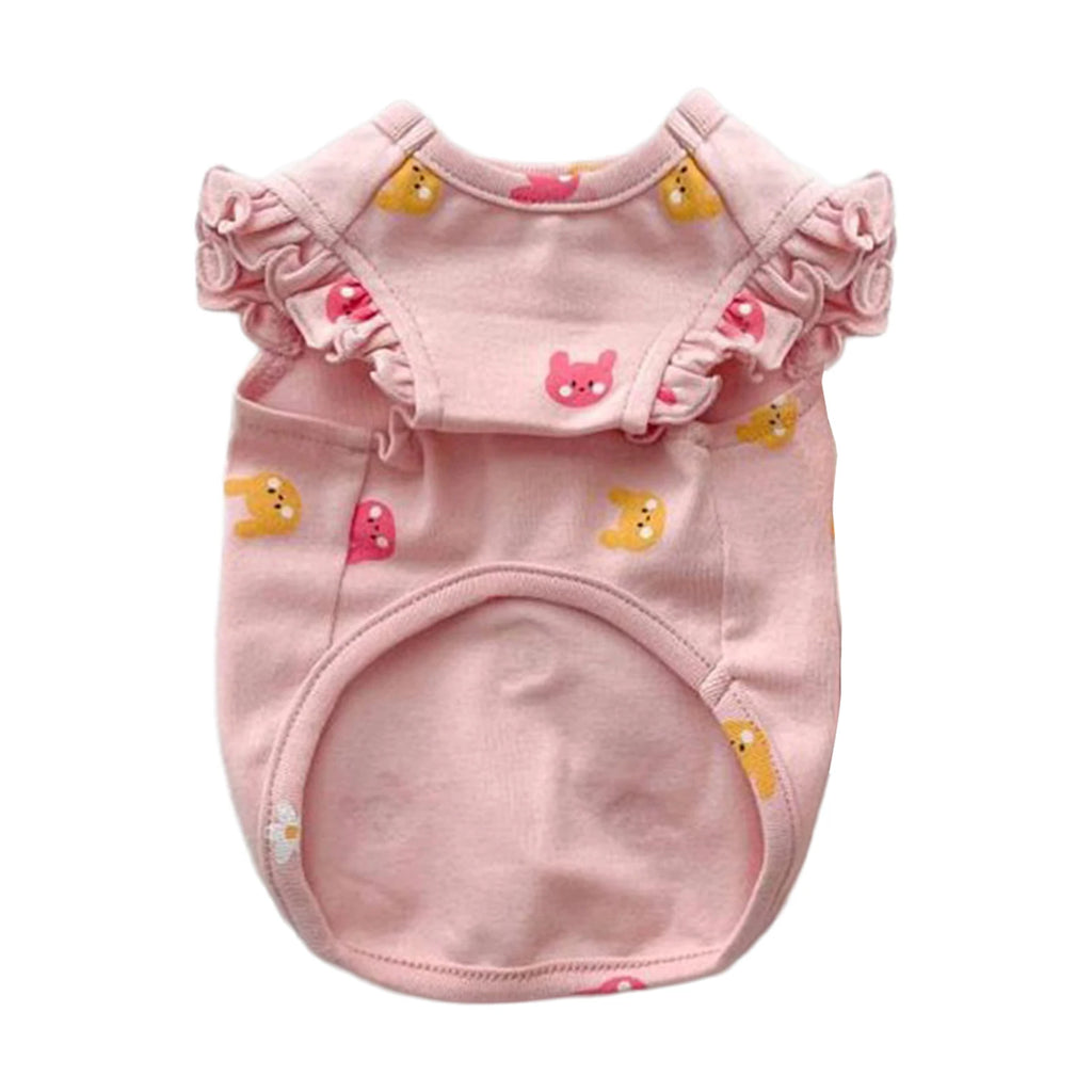 Vest for small dogs and cats - embroidered bunnies, flowers and bears