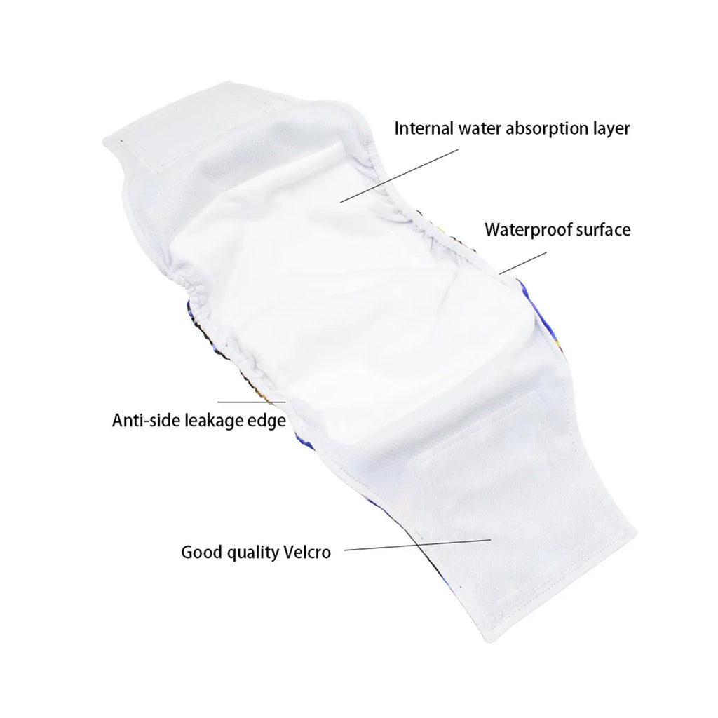 1PC Washable Belly Band for Male Dogs High Absorbing Male Dog Diapers & Extender Reusable Male Puppy Wraps for Medium Dogs