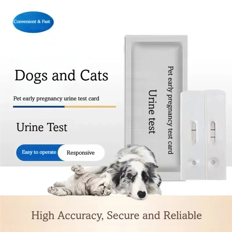 Pet Pregnancy Check for Dogs and Cats, Early Pregnancy Urine Test Card, Pet Care Accessory, Non-Puncture, Easy to Use
