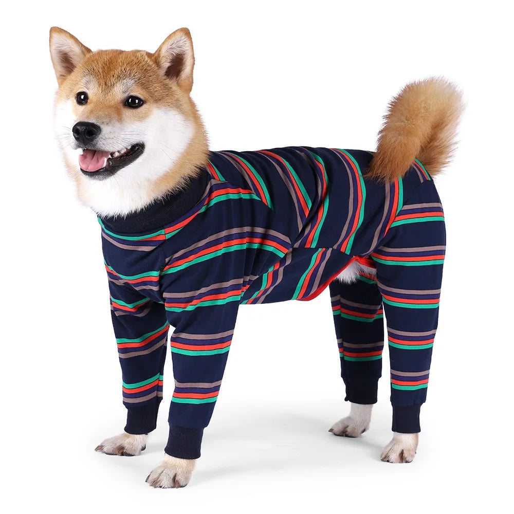 Stretchy dog sweater – soft jumpsuit, physiological suit, pajamas