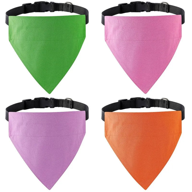 Fashion Dog Bandanas Dog Saliva Towel Solid Puppy Triangular Bandage Adjustable Cat Collar Pet Necklace Chihuahua Pet Supplies