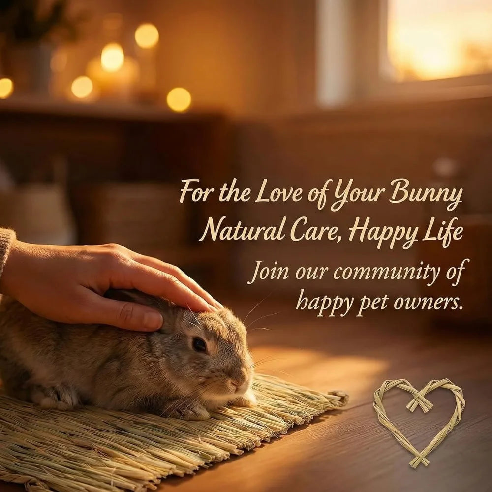 Hay mat for rabbits and rodents – natural, 6 pcs, toy and bedding