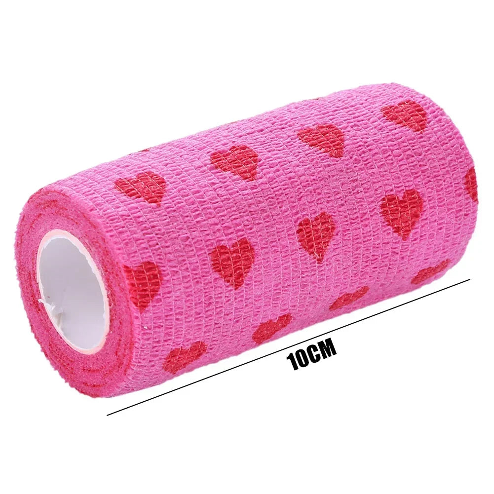 Pet Dog Cat Medical Breathable Elastic Bandage Non-woven Pet Self-Adherent Wound Outdoor Retractable Sports Tape Dog Accessories