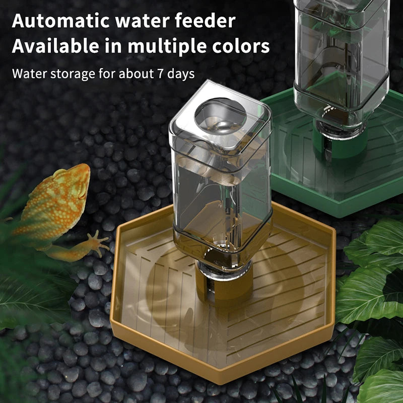 Reptiles Water Feeder Bowl Food Feeder Bottle For Reptiles Pet Anti-slip Automatic Dispenser For Lizards