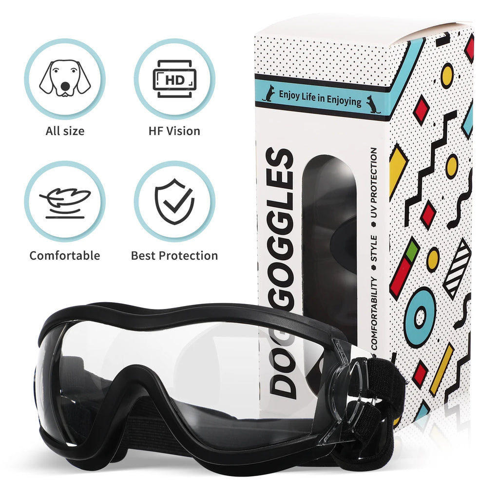 Outdoor Pet Goggles Clear Glasses UV Protection Sunglasses Dog Eye Wear Protective Pet Outdoor Goggles Puppy Protective Goggles