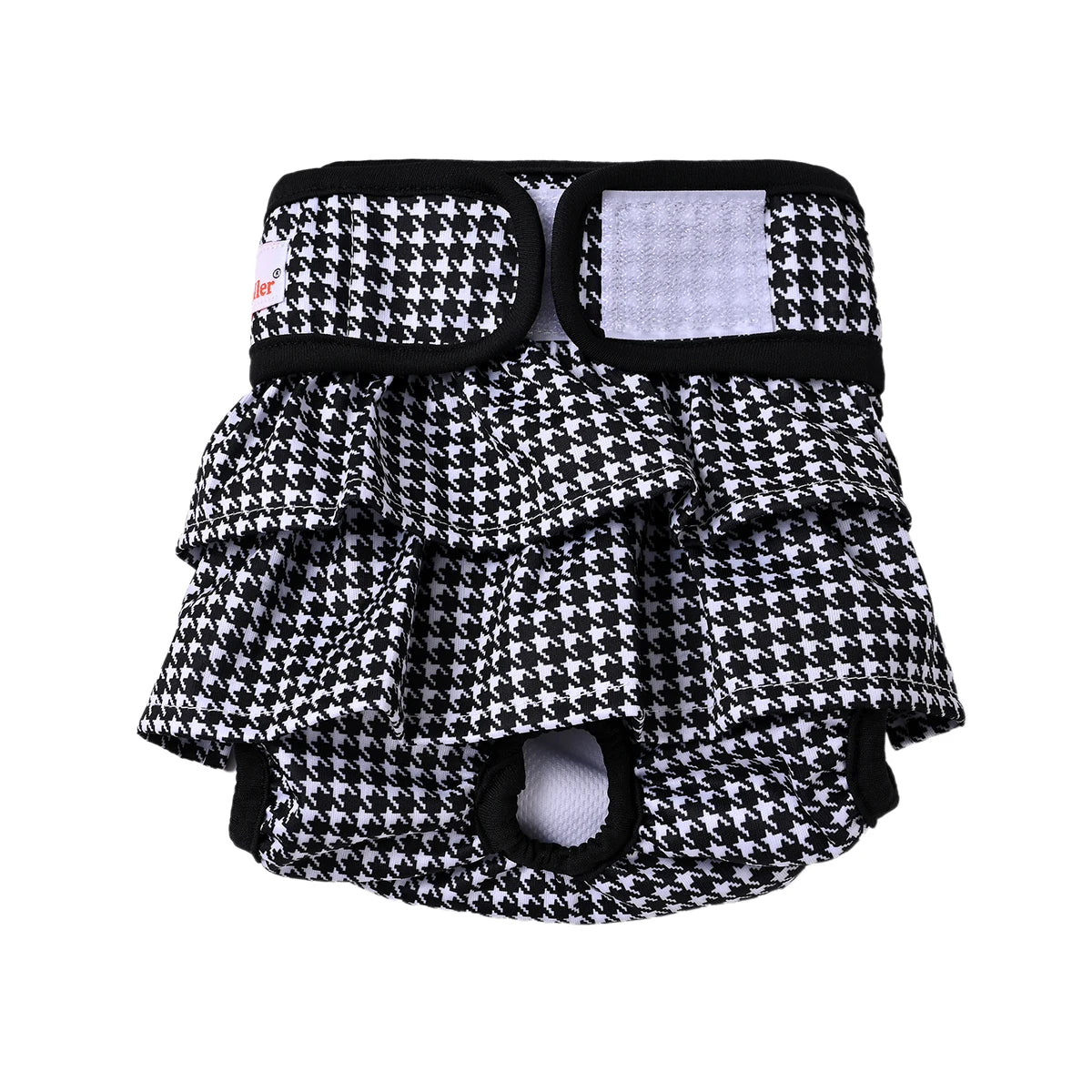 Washable Female Dog Diaper Cute Houndstooth Dress Short Underwear Belly Bands Reusable Pet Panties Sanitary Pant Diapers