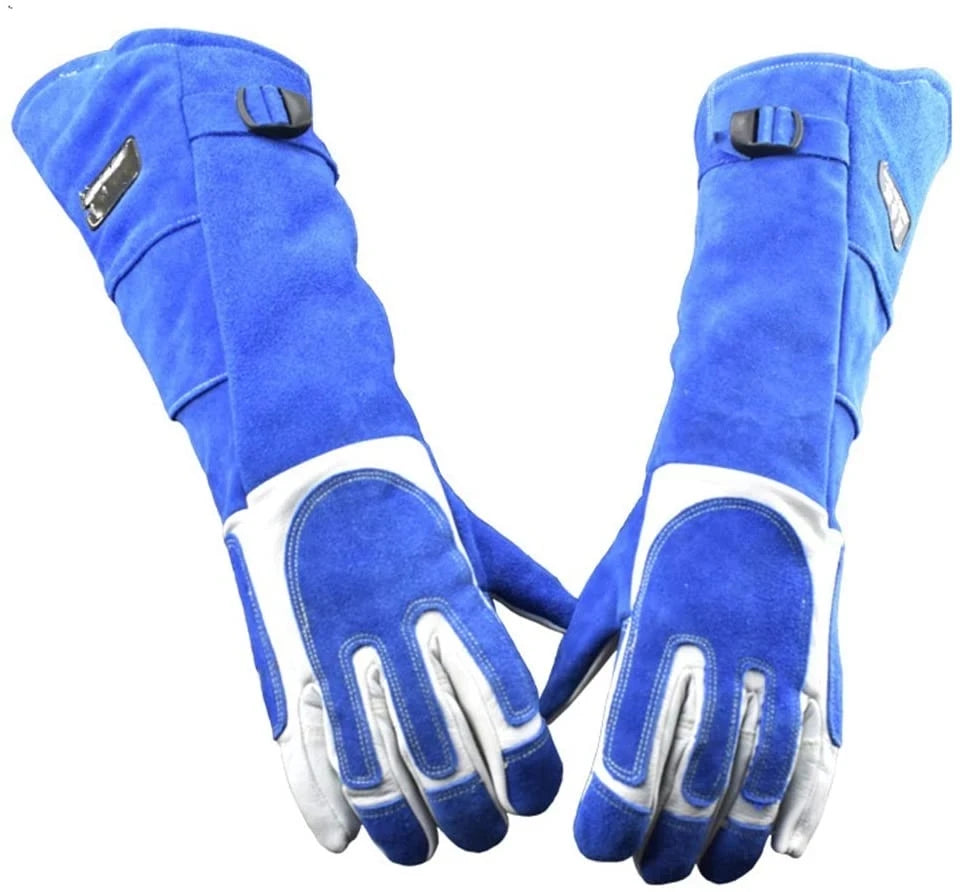 Dog and Cat Animal Anti-Bite Protection Gloves, Cat Scratch and Snake Bite Pet Gloves, Leather Thickened Training Dog Anti-Biting Gloves