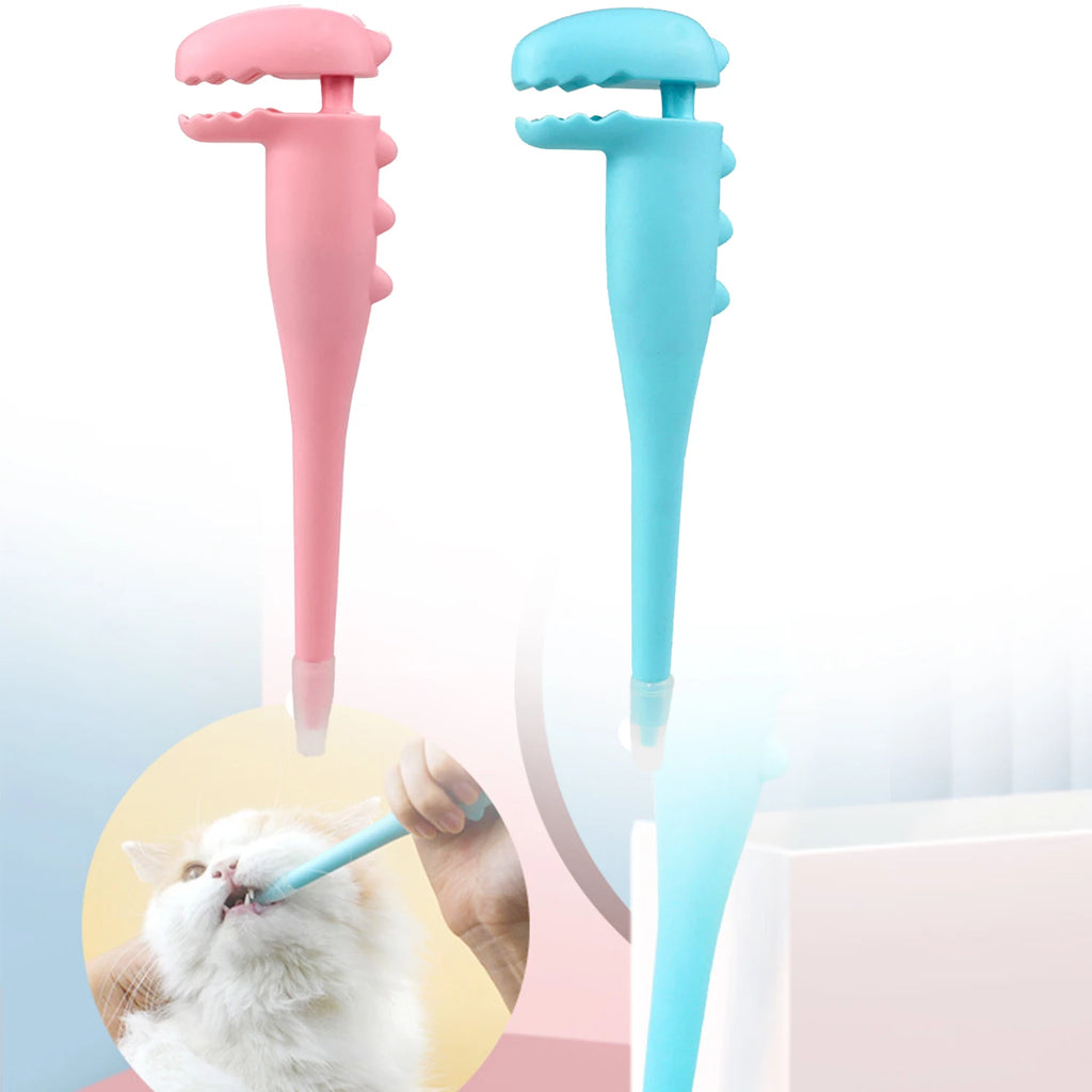 Pet Medication Feeder for Cats and Dogs, Pet Pill Dispenser Silicone Syringe with Soft Tip Medicinal Pusher for Small Animals