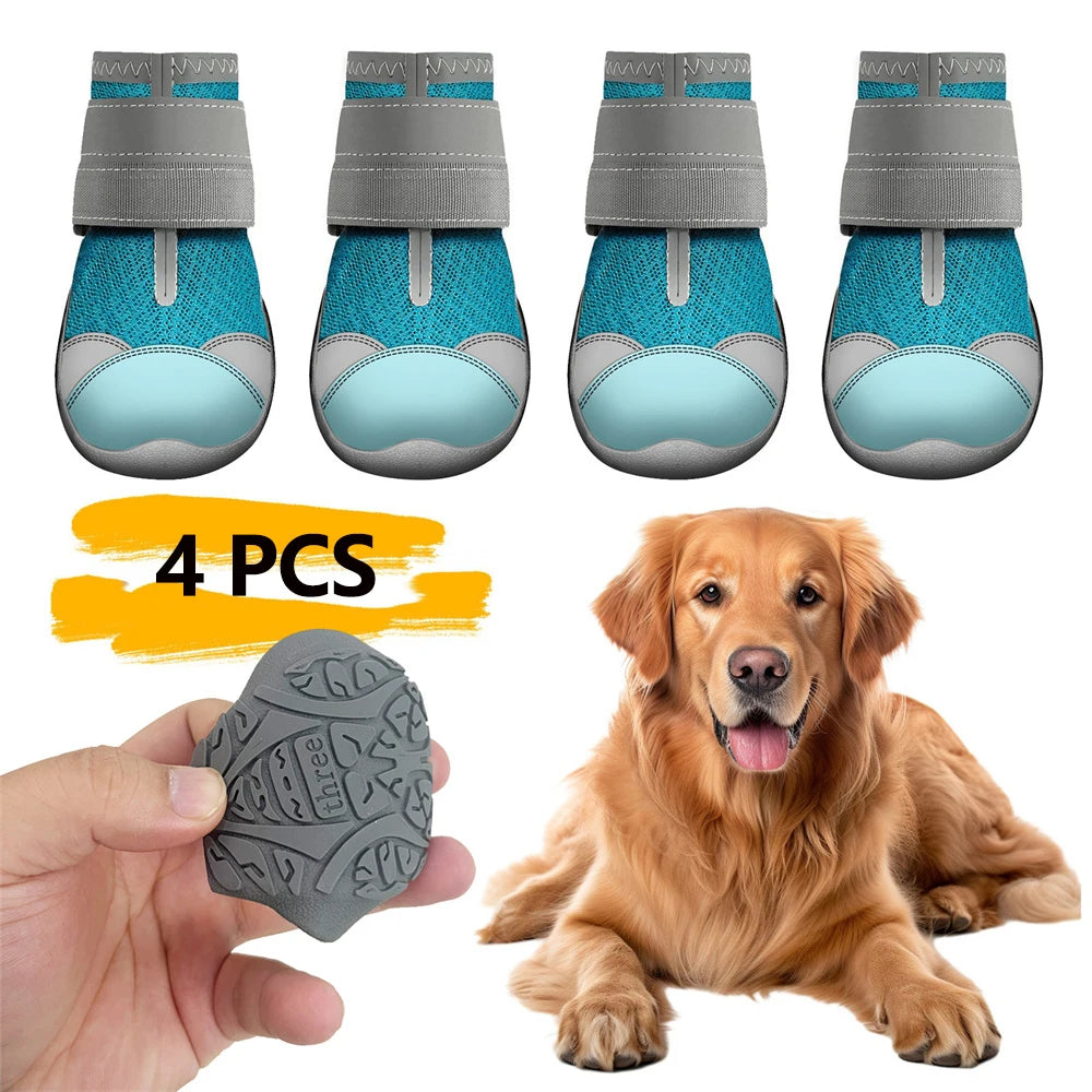 Silicone Dog Boots – breathable, anti-slip, reflective