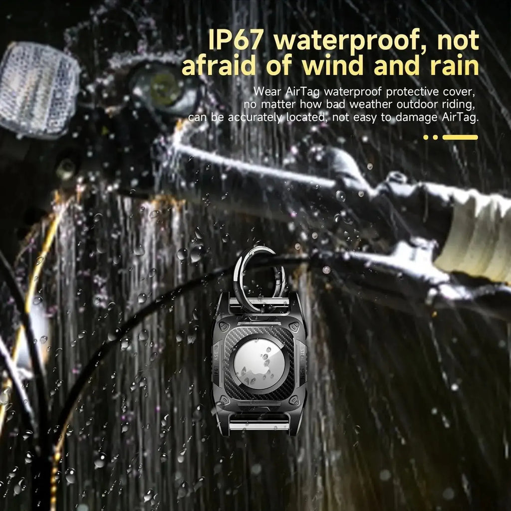 IP68 Waterproof Airtag Case for Dog Collar Hard TPU Full Protection AirTag Holder with Removable Handle Dog Tracker Airtag Cover