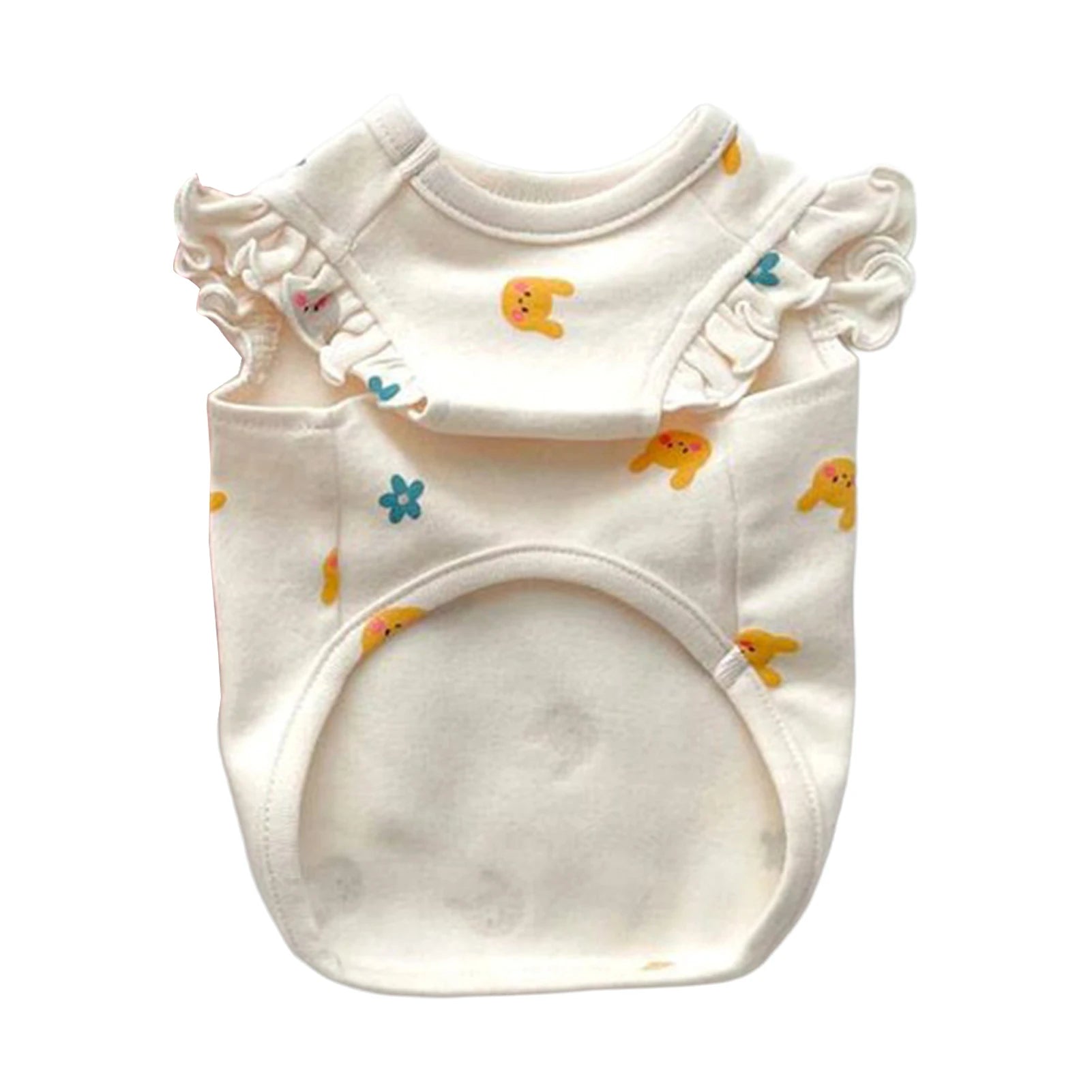 Vest for small dogs and cats - embroidered bunnies, flowers and bears