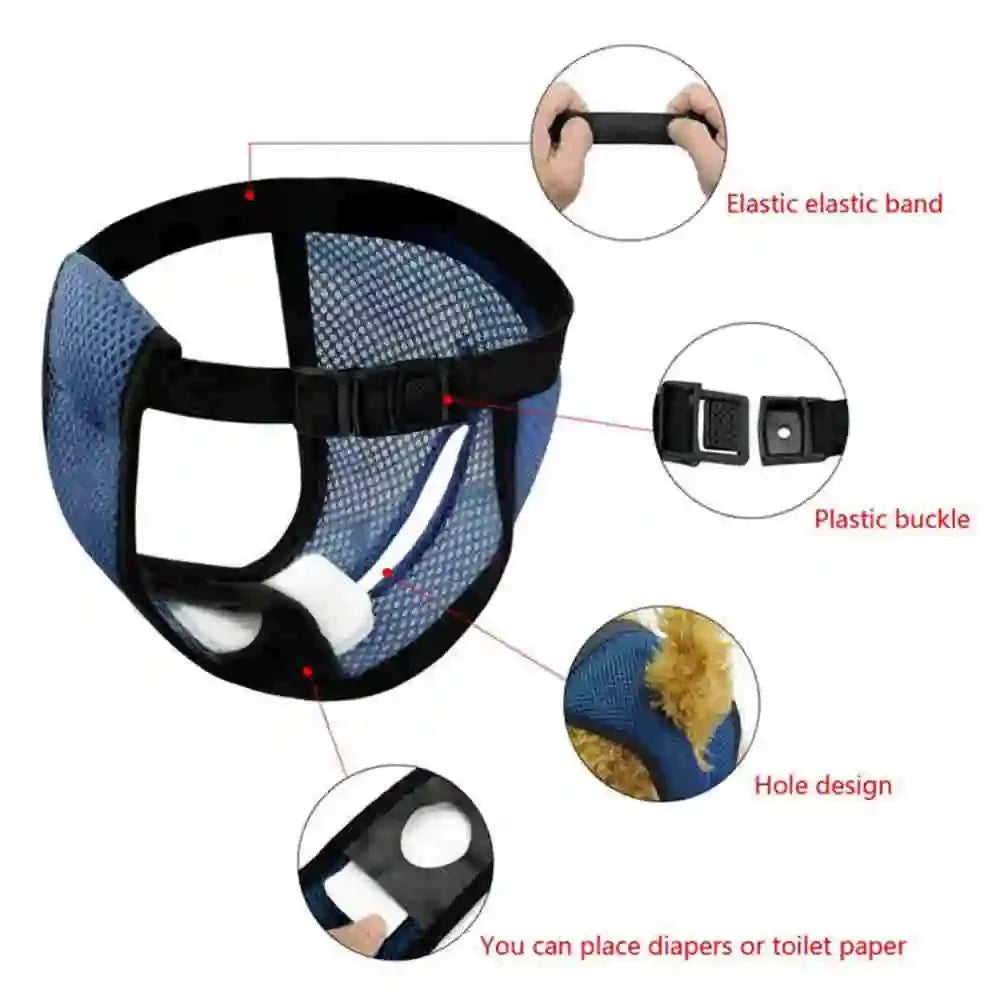 Reusable Washable Dog Diapers Female Heat Period Pants Dog Leak Proof Hygiene Kecks Panties with 3 Pads for Small Large Dogs
