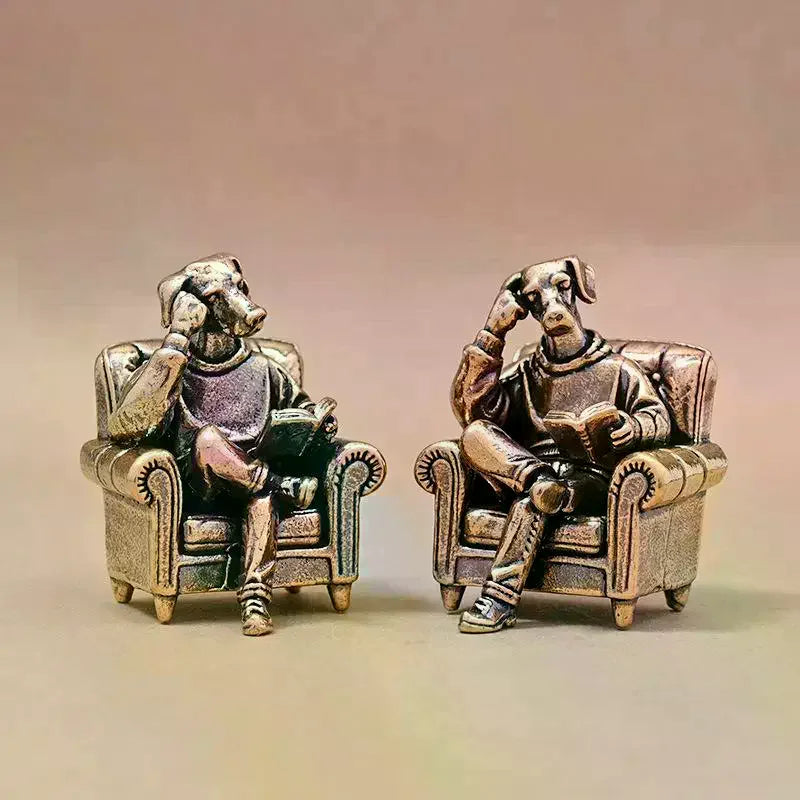 Dog CEO Miniature Figurine Retro Desktop Office Decor Retro Desktop Office Decor Collectible Ornament