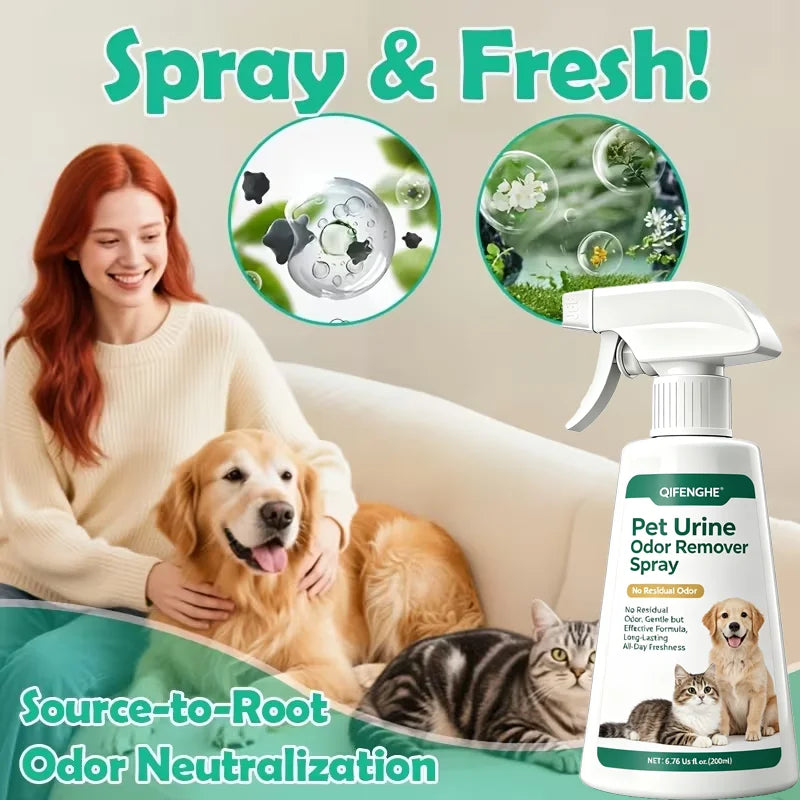 Pet Urine Deodorizer Spray, Powerful Odor Elimination, Gentle and Safe Formula, Long-Lasting Freshness for Home Pet Care