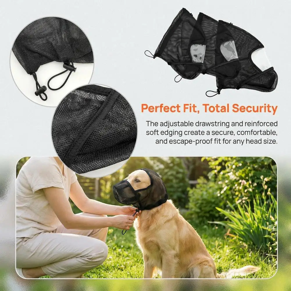 Dog Protective Mask Prevent Mosquito Bites Prevent Dog Bites Prevent Eating Randomly Mask Pet Supplies Size S M L