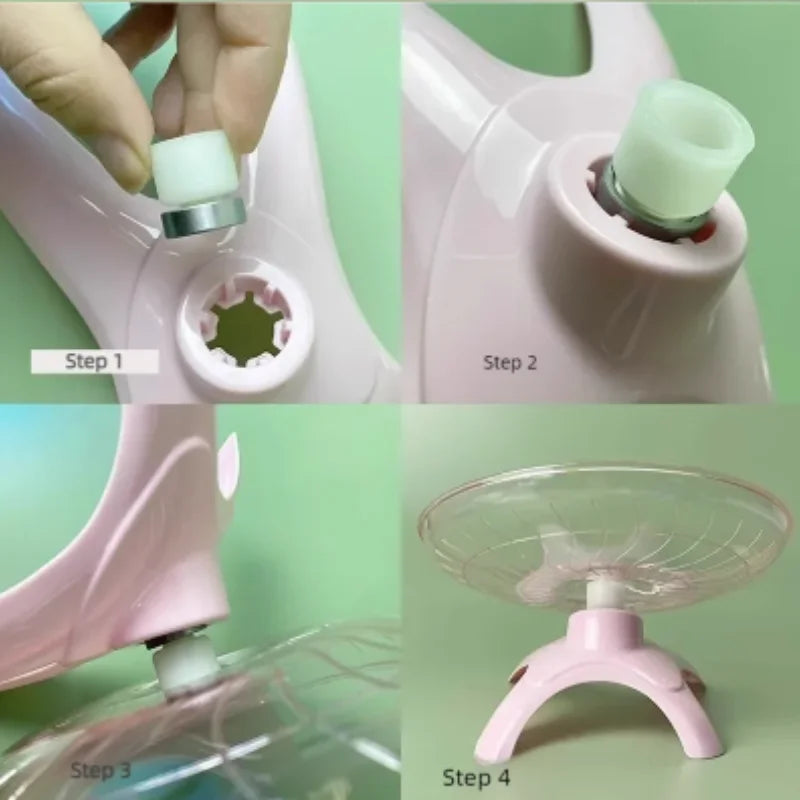 Silent Running Wheel for Small Pets - Quiet Safe Exercise Equipment Ideal for Hamsters, Mice, Parrots, and Other Small Animals