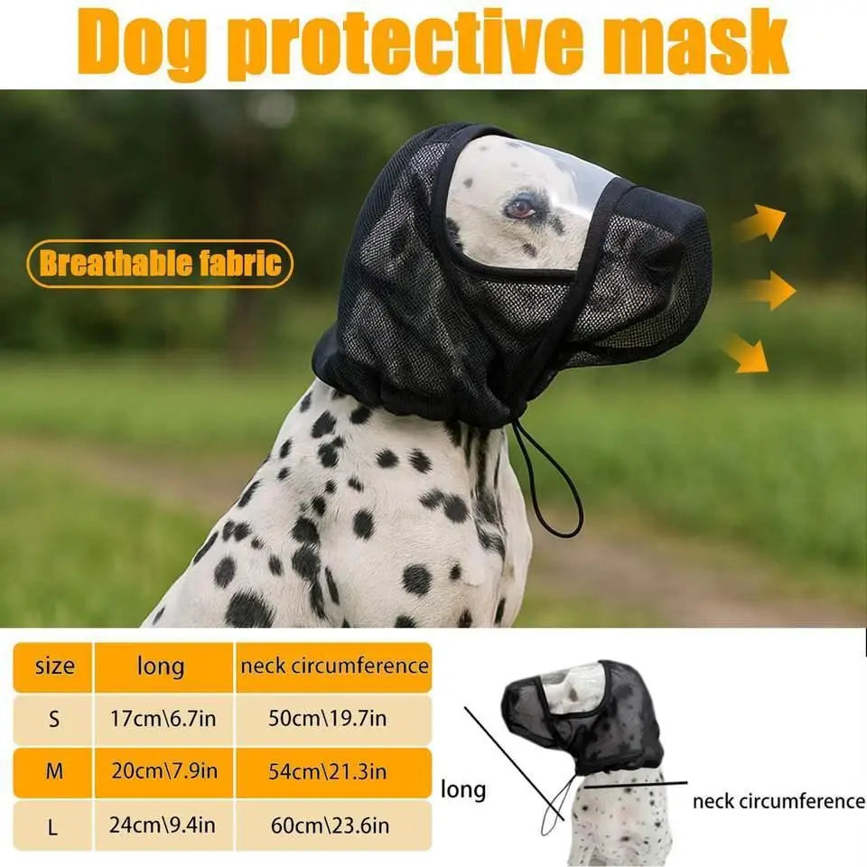 Dog Protective Mask Prevent Mosquito Bites Prevent Dog Bites Prevent Eating Randomly Mask Pet Supplies Size S M L
