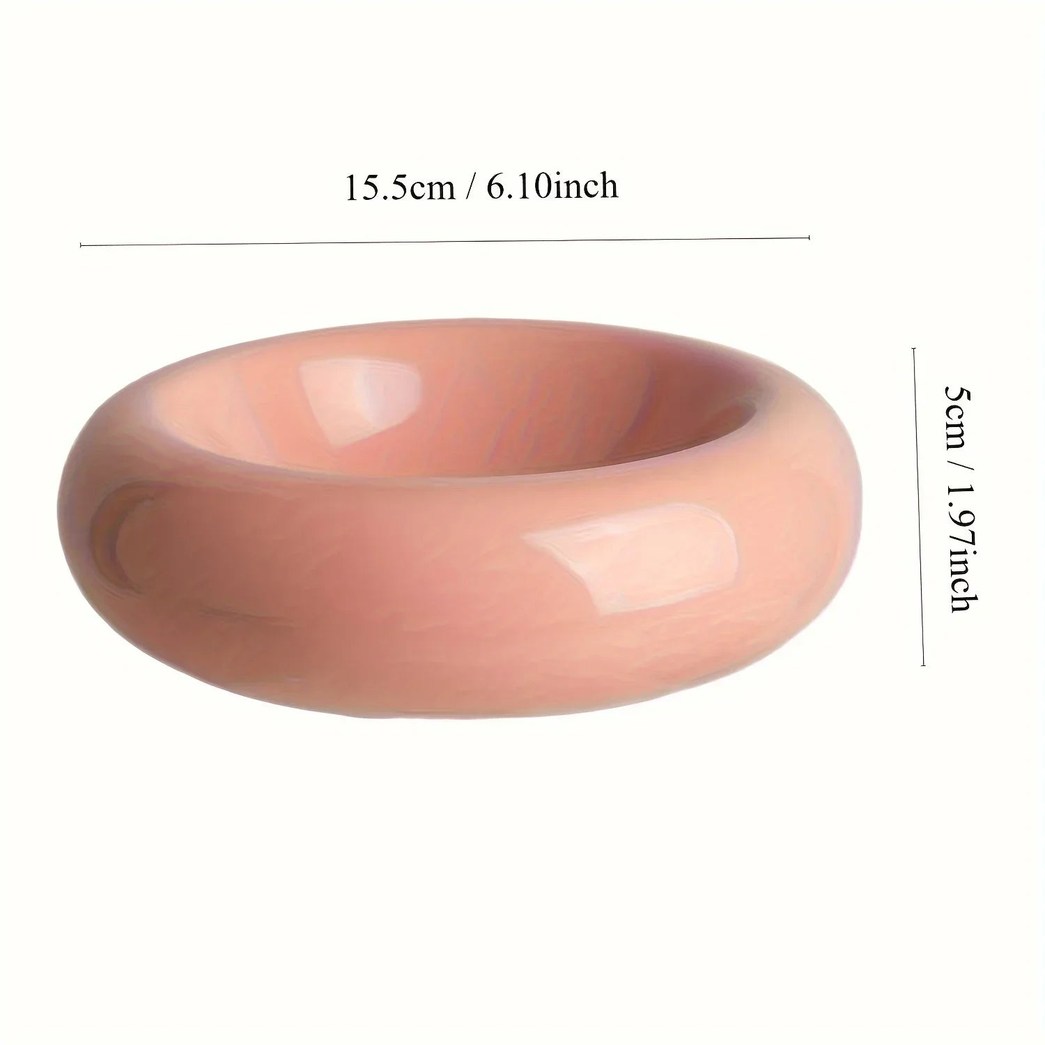 Ceramic Cat Bowl – Donut Design, Anti-Spill