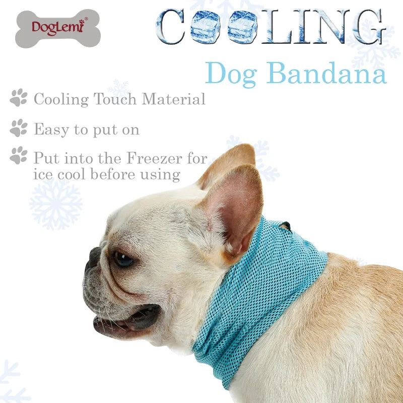 Summer Breathable Cooling Dog Bandana Scarf for Pet small dogs Bulldog Sunstroke Cooling Neck Wrap dog collar perro